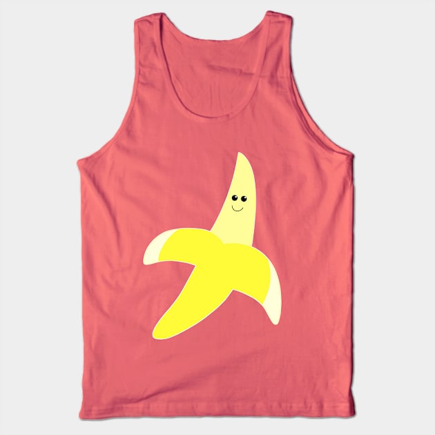 Cute Smile Banana Tank Top by Shygirl